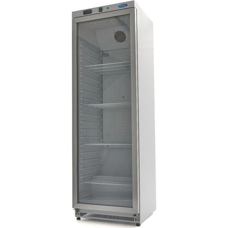 Réfrigérateur Professionnel 400L Blanc avec Porte en Verre Système de Refroidissement Ventilé - Maxima (1/5)