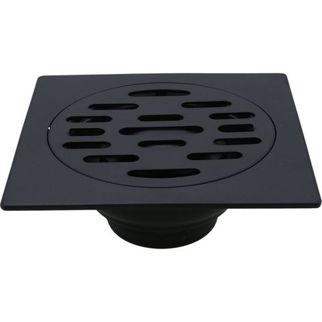 Black-Deodorant Siphon de sol pour salle de douche Siphon de sol en acier inoxydable Lavabo de salle de bain Siphon de sol Machine à laver Toilettes Douche Siphon de sol de cuisine (Siphon de sol ordi (1/5)