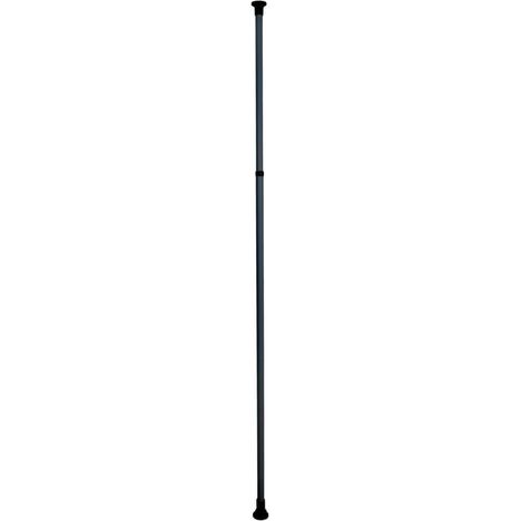 Ausziehbare Kleiderstange 165–300 cm – Schwarzer Stahl – Rutschfeste Füße – Bohrfreie Montage – Zur Aufbewahrung von Kleidung und Accessoires (1/5)