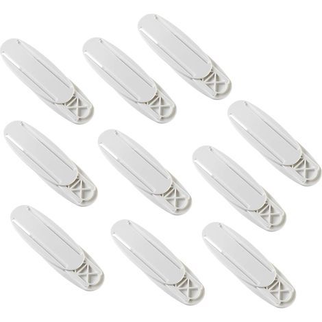 10 pièces Multiprise Support de Cables Auto-Adhésif, Fixateur mural pour bureau Fixateur pour Routeur Wi-Fi, Télécommande et Boîte à Mouchoirs- (1/5)