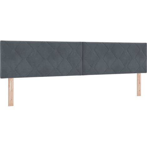 Maison Exclusive - Cabecero LED Gris oscuro 200 cm Terciopelo (1/5)