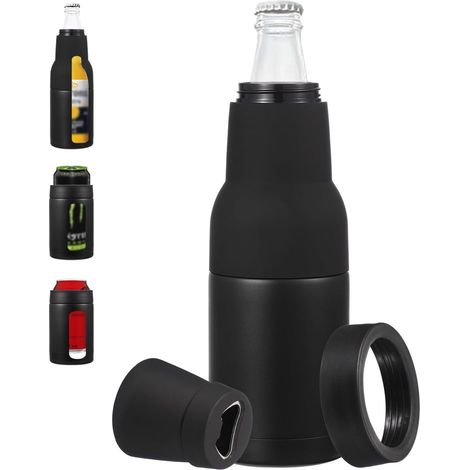 Porte-canette fin et isotherme avec décapsuleur pour bière, soda et café - 355 ml (1/5)