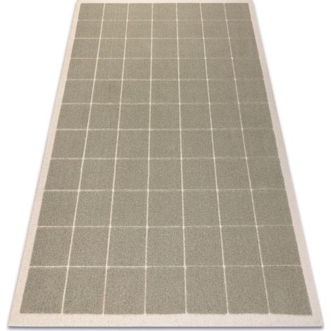 FLUX 461.118.SA402 wool carpet OSTA - Geometric, structural, loft green / beige beige 160x230 cm (1/5)