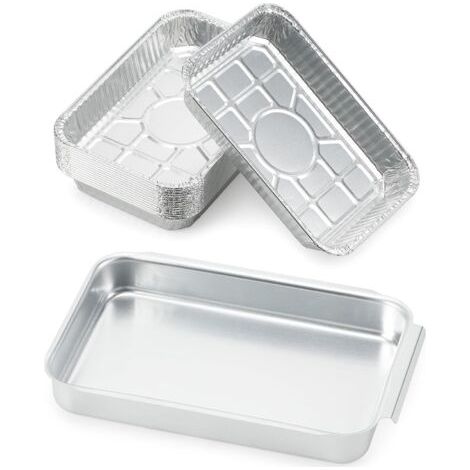 Bac Récupérateur Graisse Barbecue Gaz Compatible Weber Spirit 2025 Genesis 2022 Kit Aluminium Robuste avec 15 Barquettes Jetables 22,8x15,5cm