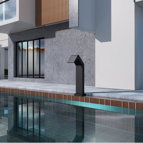 Imex - Cascada Piscina de Acero S.316 Negro Serie Niagara