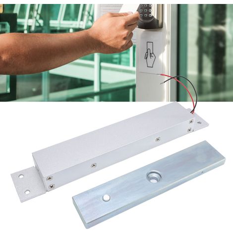 Cerraduras electromagnéticas para puertas – 280 kg, eléctricas, de aleación de aluminio, 12 V, NC, para control de acceso – sistema multimaterial para puertas de madera, metal y vidrio. (1/5)