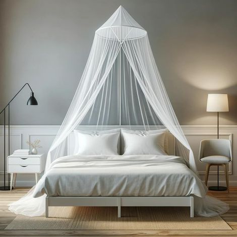 Couvre-lit moustiquaire, très grande moustiquaire de lit d'intérieur, filet de voyage extérieur, installation rapide et facile, convient aux lits bébé, lits simples doubl