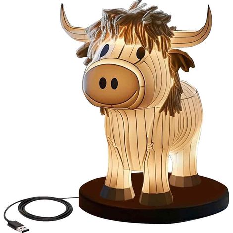Lampe de table à motif dessin animé-Forme de vache-Lampe de chevet décorative (1/5)