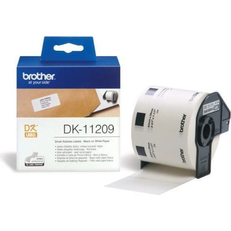 Brother DK-11209 Rouleau d'étiquettes 62 x 29 mm papier blanc 800 pc(s) fixation permanente DK11209 Etiquette pour adre