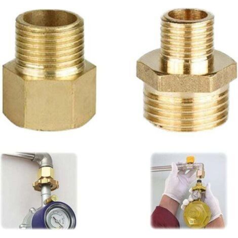 Adaptateur De Gaz Adaptateur De Tuyau Gaz En Cuivre Adaptateur Connexion Bouteille Gaz Adaptateur Gaz 1/2 à 1/4, 3/4 Raccord De Raccordement Pour Réchauds à Gaz, Réchauds Camping, Tabourets
