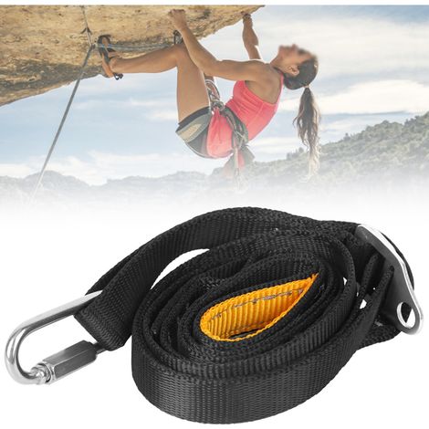 Baudrier d'escalade ajustable avec mousqueton pour varappe, alpinisme et via ferrata