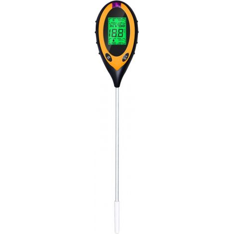 Boden-PH-Messgerät, 4-in-1-Bodenfeuchtigkeits-/Licht-/pH-/Temperatur-Tester, Gartenwerkzeug-Sets für den Garten, Batterie im Lieferumfang enthalten (1/4)