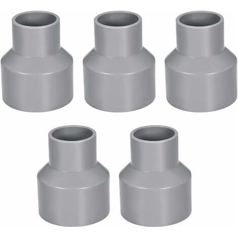 Nabe DWV Graues 5-teiliges PVC-Rohrreduzierstück für 50 mm x 32 mm Rohr (1/3)