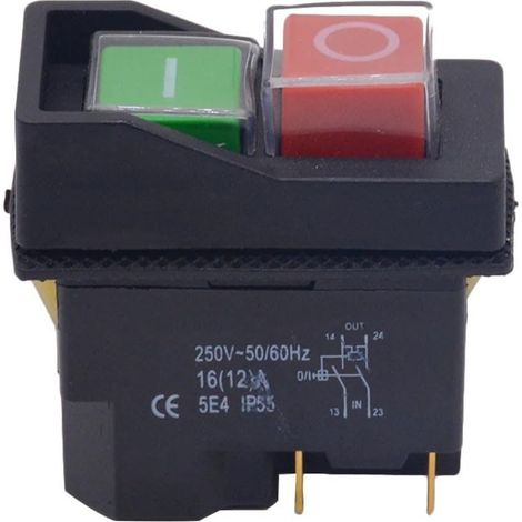 Interrupteur trancheur, applicable aux machines-outils, grands outils électriques, machines de jardin, etc., KLD-28A Interrupteur électromagnétique étanche KJD17 (KLD-28 4 broches) (1/5)
