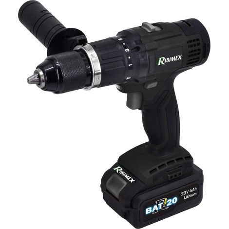 Perceuse-visseuse à percussion 2 batteries 20 V 2 Ah - 4 Ah Noir (1/5)