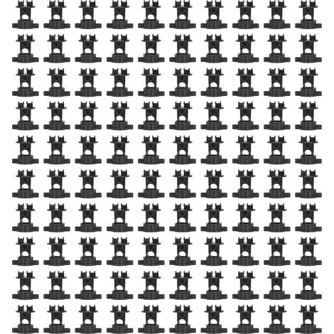 Konvolut von 100 ABS-Isolatoren – 55 x 48 mm – Schraubverschluss – für Landwirtschaft und Garten – schwarz