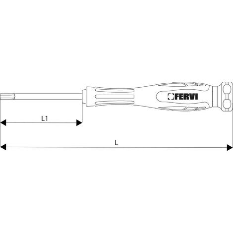 Tournevis hexagonal de precision 13x50x140 mm