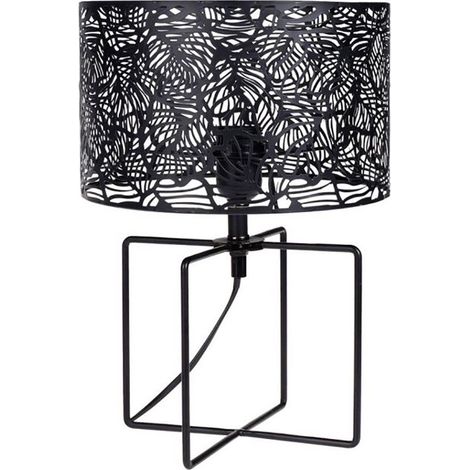 Lampe métal ajouré Calathéa noir (1/5)