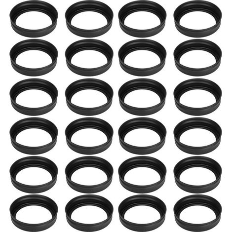 24 mattschwarze Eisendeckel für Einmachgläser, 70 mm, geeignet für Behälter mit weiter Öffnung (1/5)