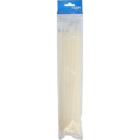 BRIDAS NATURAL 300x8mm NYLON ALTA CALIDAD (BLISTER 25 unid.) EDM (1/5)