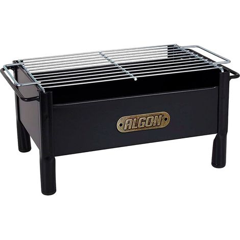 Barbecue de table en fonte avec grille inoxydable 33 x 23 x 19 cm