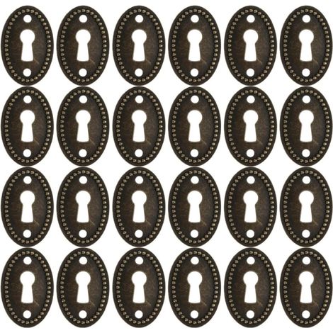 Lot de 24 plaques ovales décoratives et résistantes en alliage (1/5)