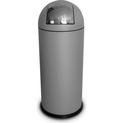Pattumiera Per Raccolta Rifiuti Ø35xh92 cm da Interno In Acciaio Verniciato Grigio (1/2)