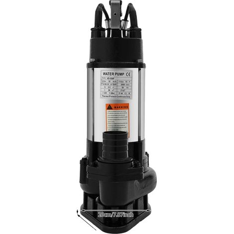 Bomba sumergible, interruptor de flotador automático, funcionamiento eléctrico con cable, 220 V, UE (1/2)