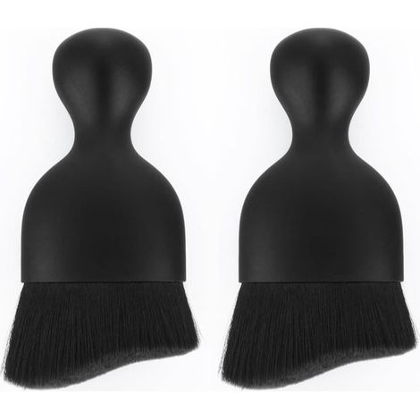 brosses anti-poussière pour intérieur de voiture,Brosse Nettoyage Voiture,Pinceau Detailing Auto,pour Nettoyer Voiture(noir)2pcs (1/4)