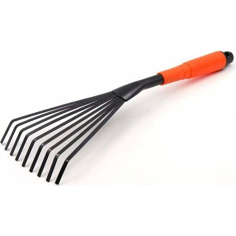 Mini-Gartenrechen mit 9 Zinken, 16 Zoll, professionelles Gartengerät - Sunny Label (1/3)