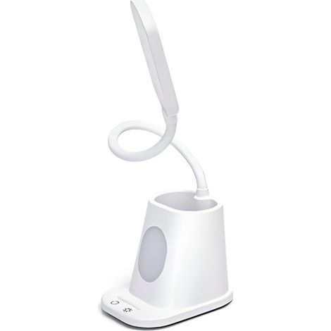 Lampe de bureau LED multifonction, porte-stylo + support téléphone, température de couleur ajustable, lampe anti-éblouissement pour étude bureau (1/3)