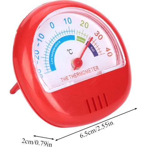 Thermomètre pour réfrigérateur-congélateur, grand cadran (mécanique rouge) (1/5)