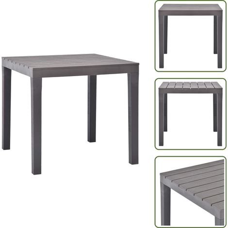 Table de jardin Moka 78x78x72 cm Plastique - Table De Jardin - Table Repas Extérieure - Mobilier De Jardin - Table En Plastique - Table Résistant Aux Intempéries (1/5)