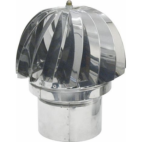 Testa Radiante per Camini con Base Tonda 200 mm Inox430
