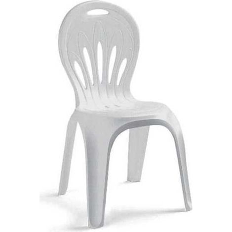 Silla de resina monobloque Estrella de Mar blanca 1185 Scab