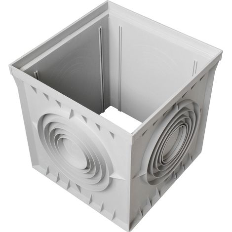 First Plast – Réhausse regard polypropylène 400 x 400 mm – Sorties multidiamètres Ø100 à Ø250 mm – Accès facilité pour regards (1/2)