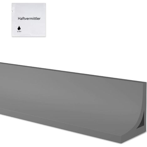 Joint de douche 1 m en silicone flexible, barrière d’eau hauteur 3 cm, seuil autocollant imperméable, protection anti éclaboussures pour salle de bain et cabine de douche moderne, gris (1/5)