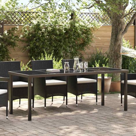 Mesa de Jardín Negro 200 x 80 x 73 cm Madera maciza de Teca