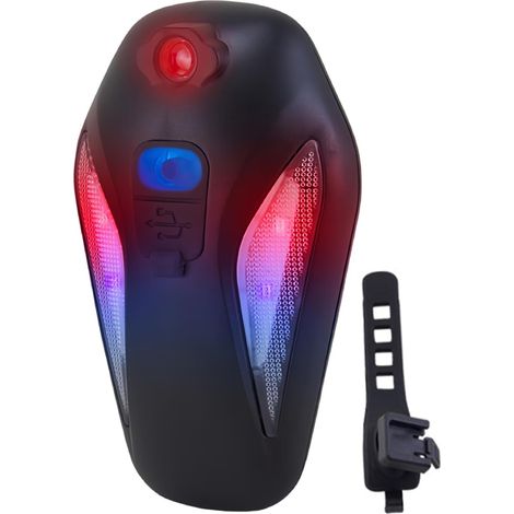 Fanale posteriore a LED per bicicletta, luce posteriore per ciclismo, proiettore regolabile, impermeabile, ricaricabile, per esterni, per ciclismo notturno, su strada e in montagna. (1/5)