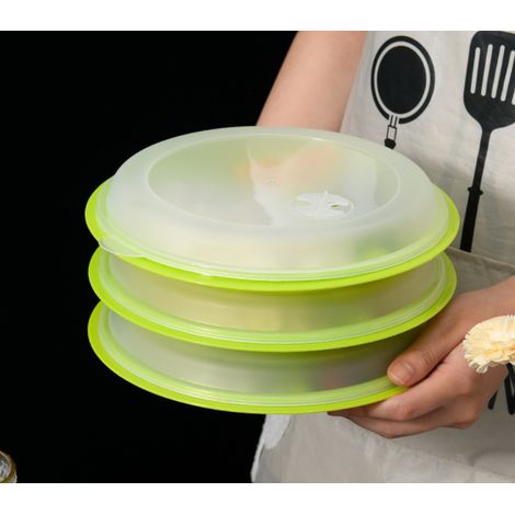 Confezione da tre contenitori per il pranzo adatti al microonde, realizzati in materiale PP, contenitori per fast food a tre scomparti, per mense scolastiche e personale, contenitori per il pranzo div (1/3)