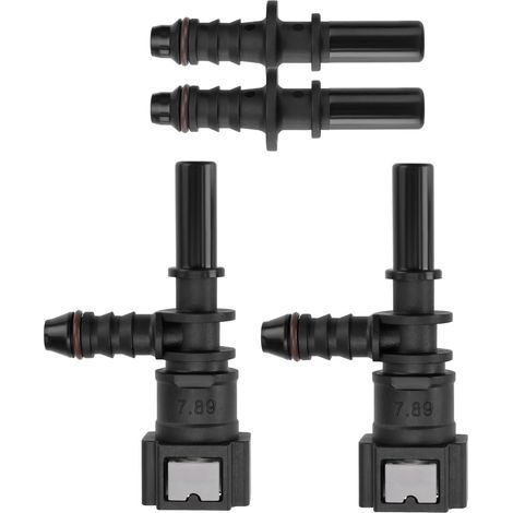 SG Store 2 Stück Schnellverschluss-T-Stück für ID6 7,89 Winkel-Kraftstoffschlauch mit geradem Außenstecker, geeignet für Kfz-Kraftstoffschläuche (1/5)