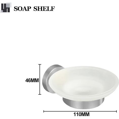(PORTE-SAVON) Accessoires de salle de bain en acier inoxydable brossé 304 : porte-serviettes, porte-papier toilette, porte-savon, barre porte-serviettes, accessoires de salle de bain. (1/5)