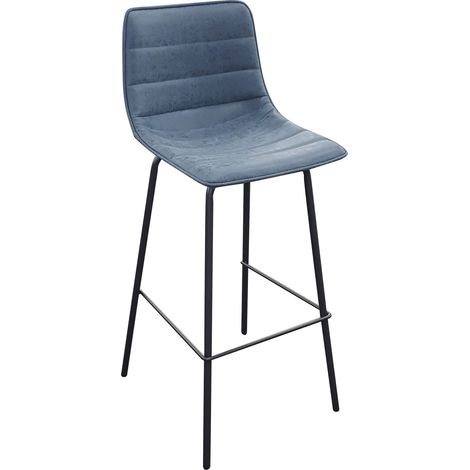 Chaise de bar en velours avec pieds en métal BROOKLYN (1/3)