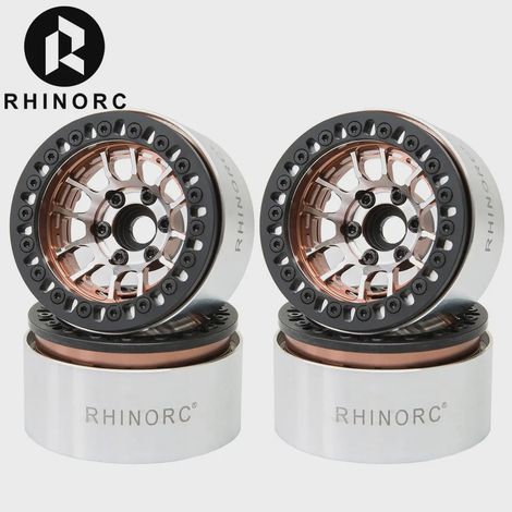 Las llantas de aleación de aluminio RhinoRC MOZA de 1,9 pulgadas con desplazamiento negativo son adecuadas para vehículos todoterreno RC a escala 1/10 como el Axial SCX10, RR10, Wraith, TRX4 y TRX-6. (1/5)