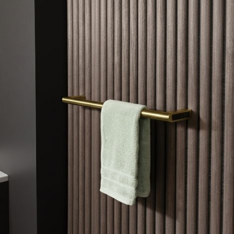 JTP Ora Dry Electric Towel Rail 600mm W - Brushed Brass (1/4)