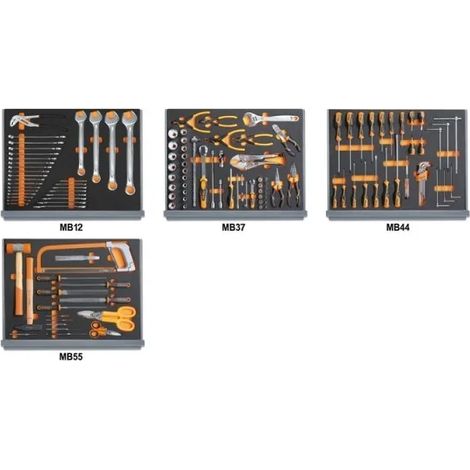 Beta 5935VI/2MB Assortimento utensili manutenzione industriale in termoformati 133 Pz.