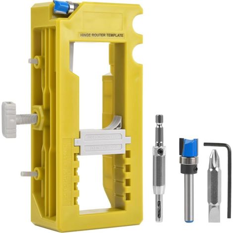 Mounting kit for mortise door hinges for heavy-duty door hinges – door lock mounting kit – Suitable for lengths from 7.6 to 12.7 cm, radius of 0.6 cm or