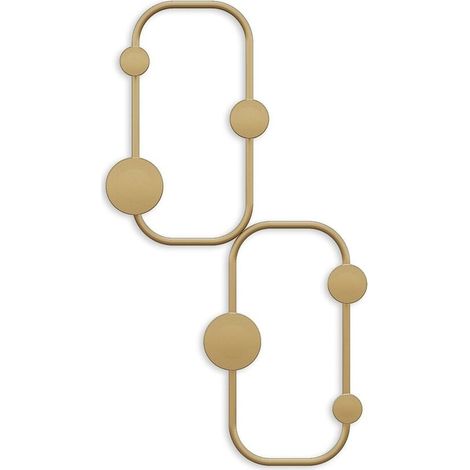CALICOSY - Porte manteaux mural design organique avec 5 patères en métal noir H48 cm - LADYBUG