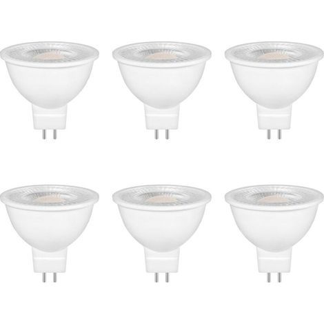 Ampoules LED GU5.3 MR16 12V, 5W Equivalent à 50W Lampe Traditionnelle, Blanc Chaud 2700K, 550LM, 38° Angle, Ampoules LED Spot MR16 12V AC/DC Lampe Réflecteur Non Dimmable,Lot de 6 [Classe énergétique