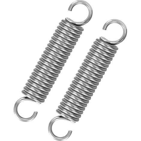 Ressort de Traction 80mm Ressorts de Tension avec Crochets Ressorts en Acier Inoxydable Diamètre du Fil 2,5mm Diamètre Extérieur 16mm Force 19KG 2 Pièces